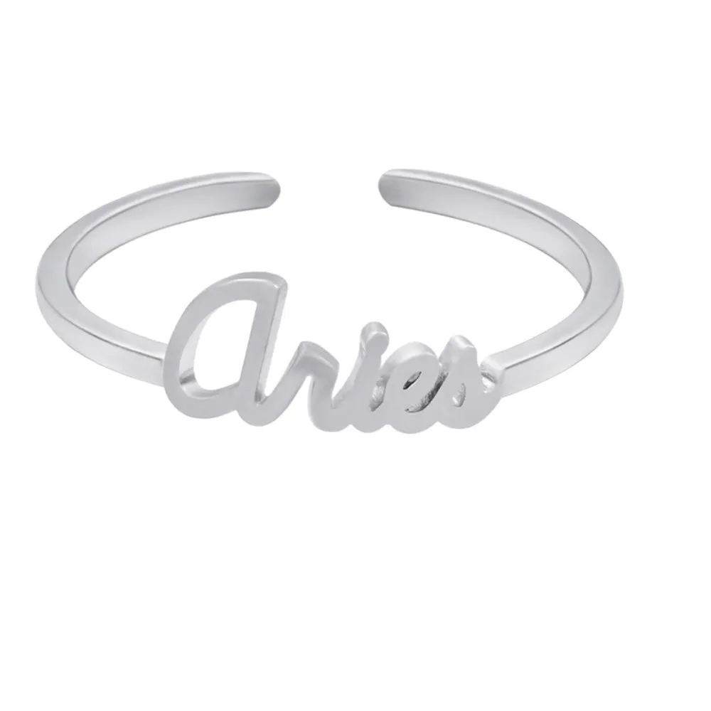 Silver Stackable Zodiac Ring