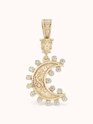 Small Southwestern moon charm