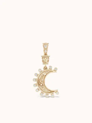 Small Southwestern Moon Charm