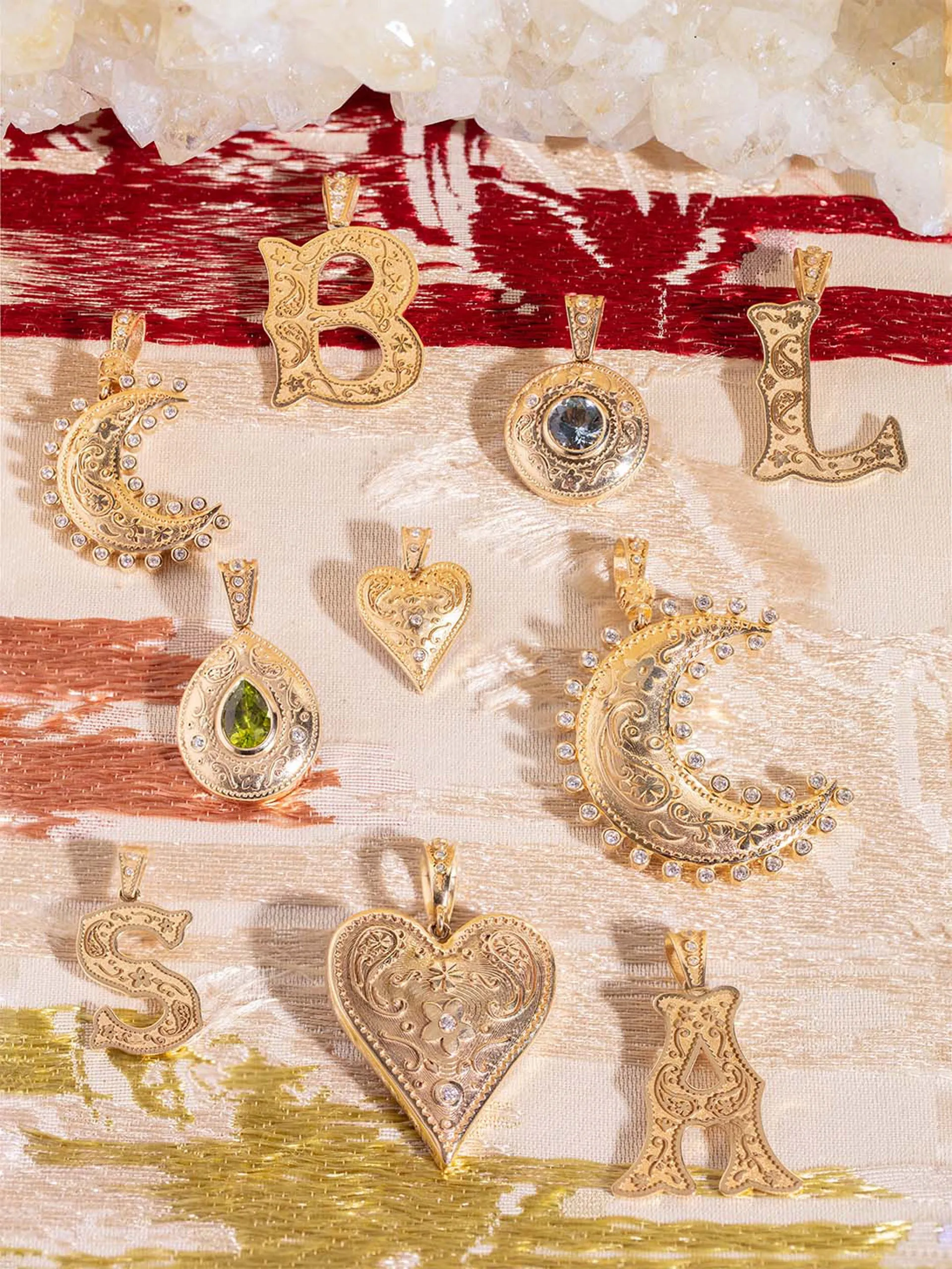 Small Southwestern moon charm