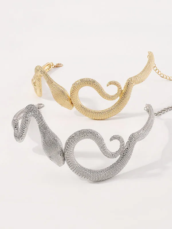 Snake Shape Solid Color Necklaces Accessories
