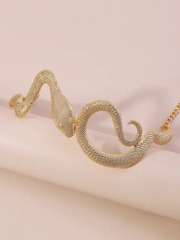 Snake Shape Solid Color Necklaces Accessories