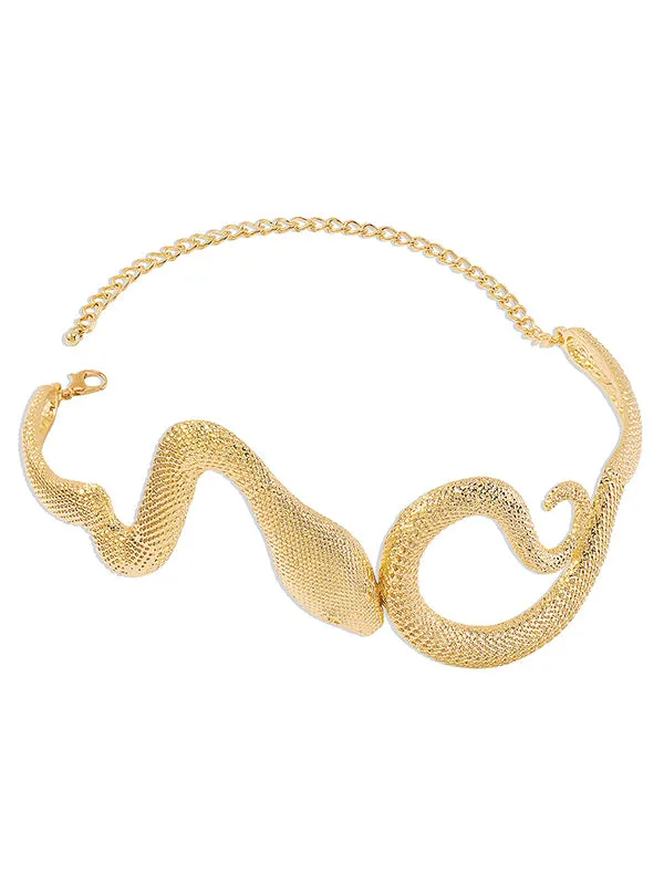 Snake Shape Solid Color Necklaces Accessories