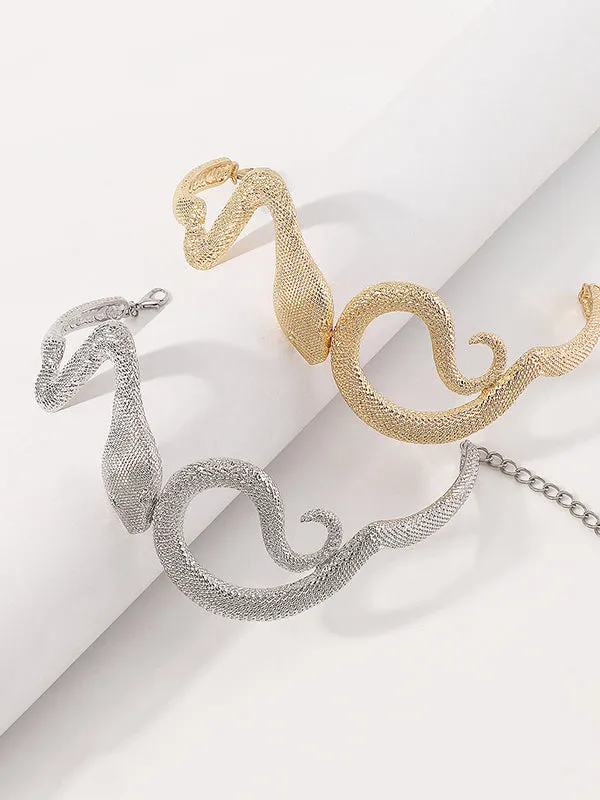 Snake Shape Solid Color Necklaces Accessories