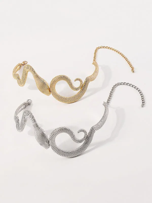 Snake Shape Solid Color Necklaces Accessories
