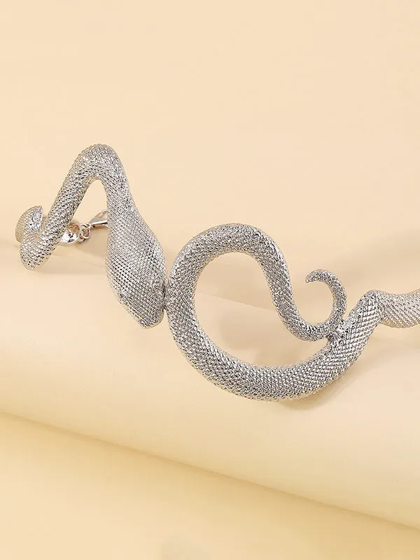 Snake Shape Solid Color Necklaces Accessories