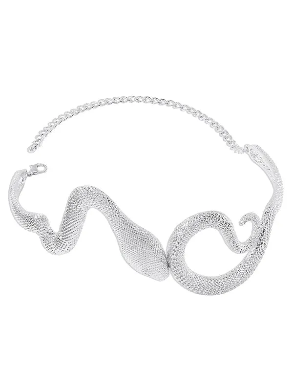 Snake Shape Solid Color Necklaces Accessories