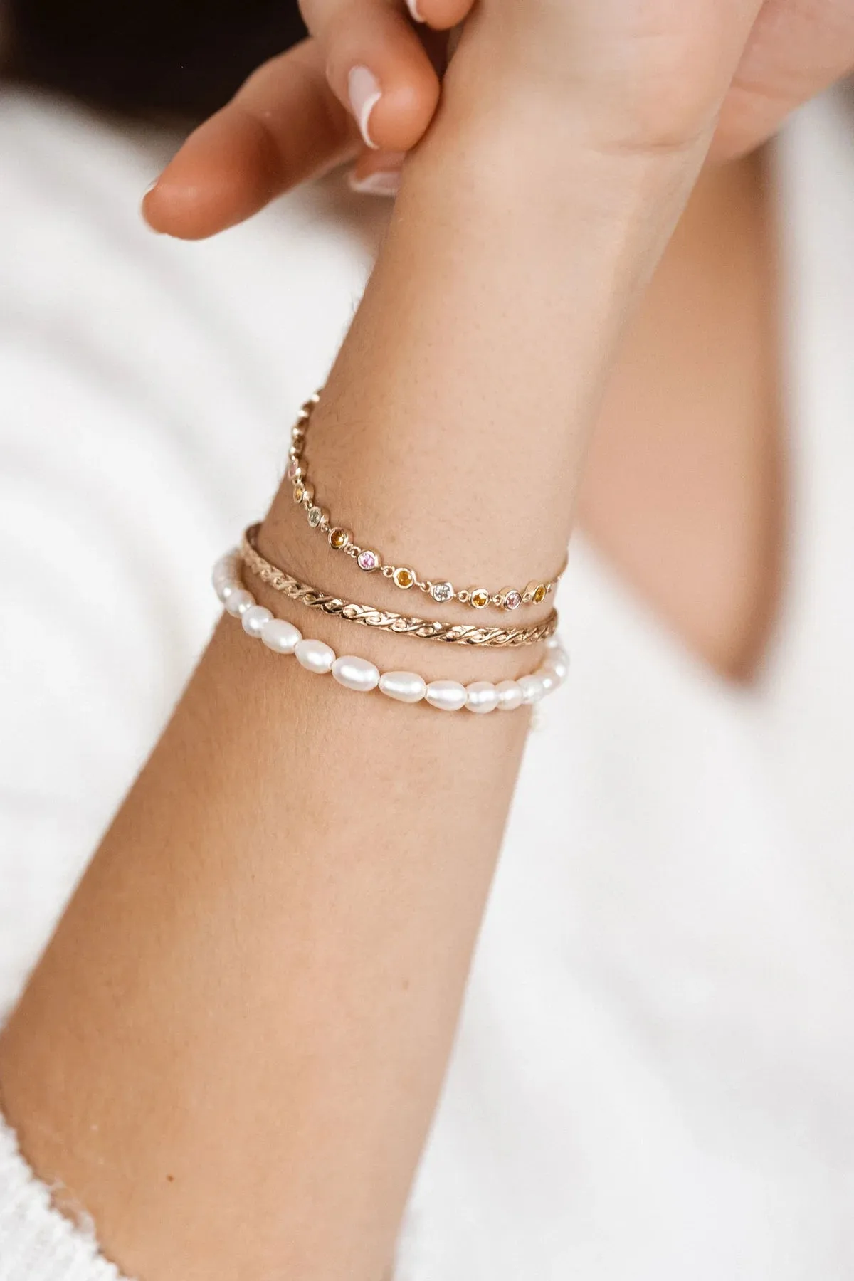 Social Mini Bracelet  Pearl