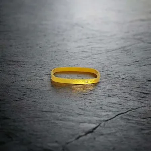 Square-Edged Gold Bracelet with Crystal