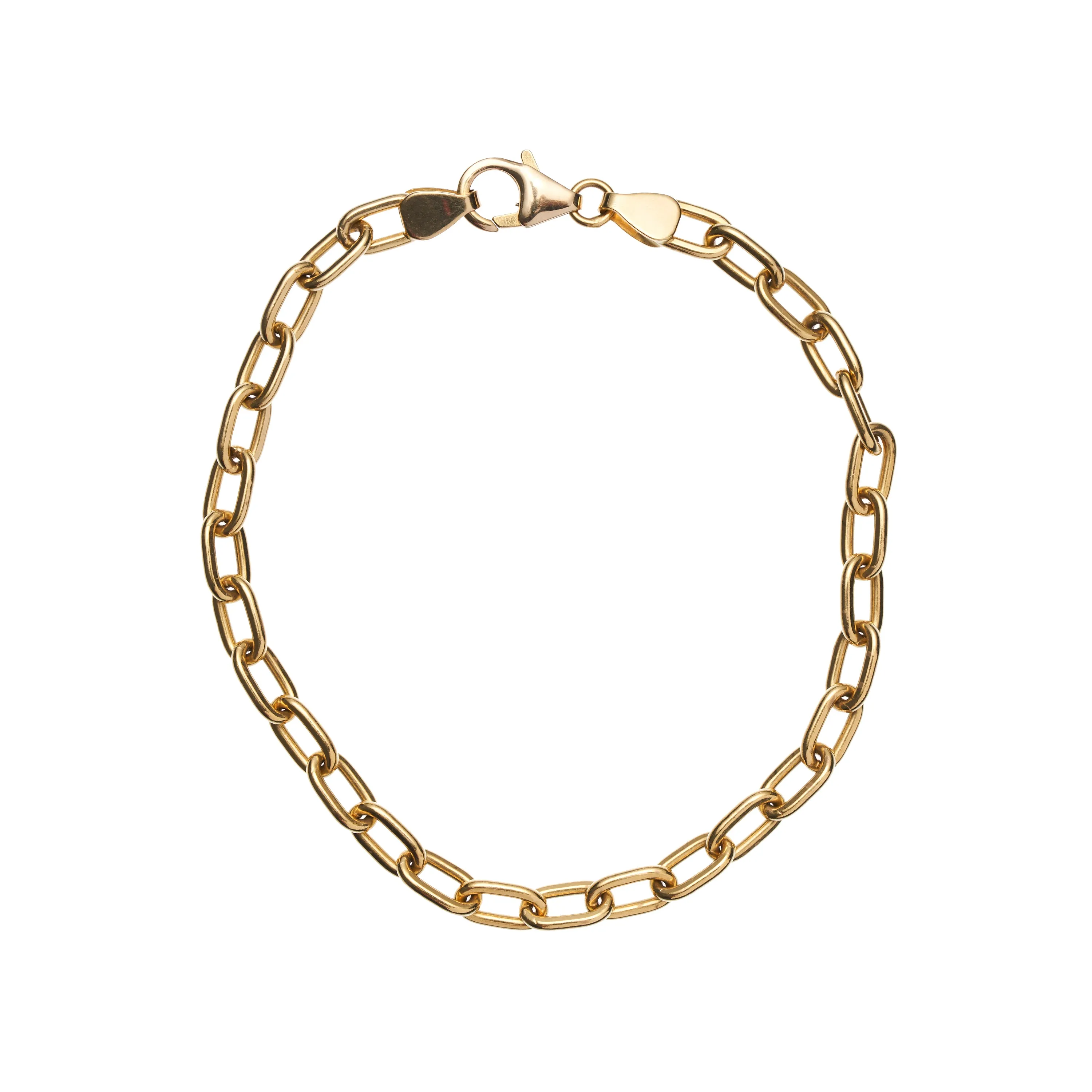 Stephanie Windsor 14kt  120mm Solid Oval Link Bracelet
