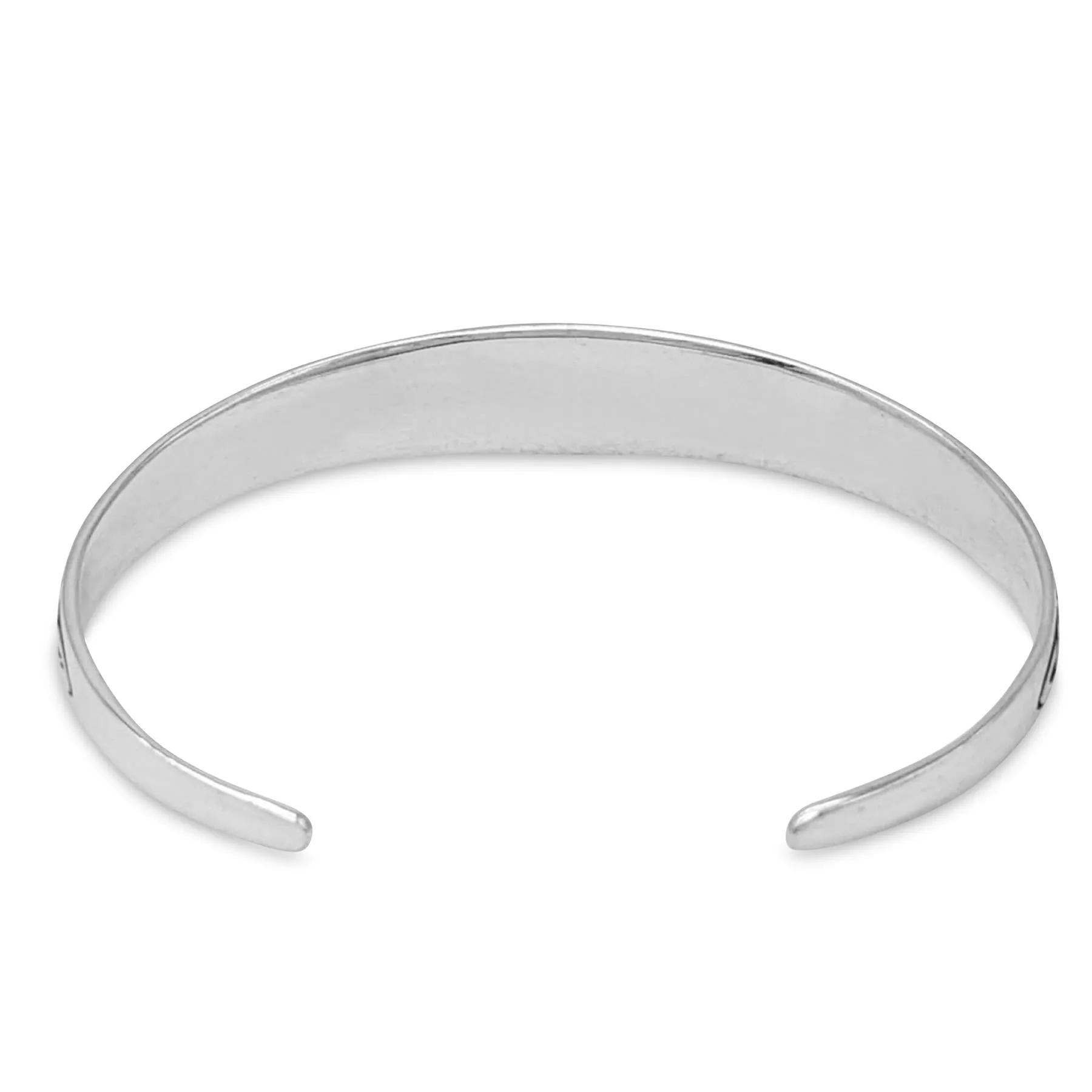 Sterling Silver Celtic Triskelion Knotwork Cuff Bangle - Open Adjustable Design