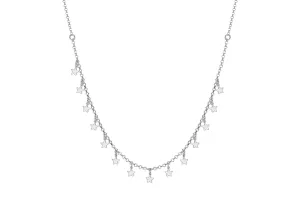 Sterling Silver Dangly Star Necklace