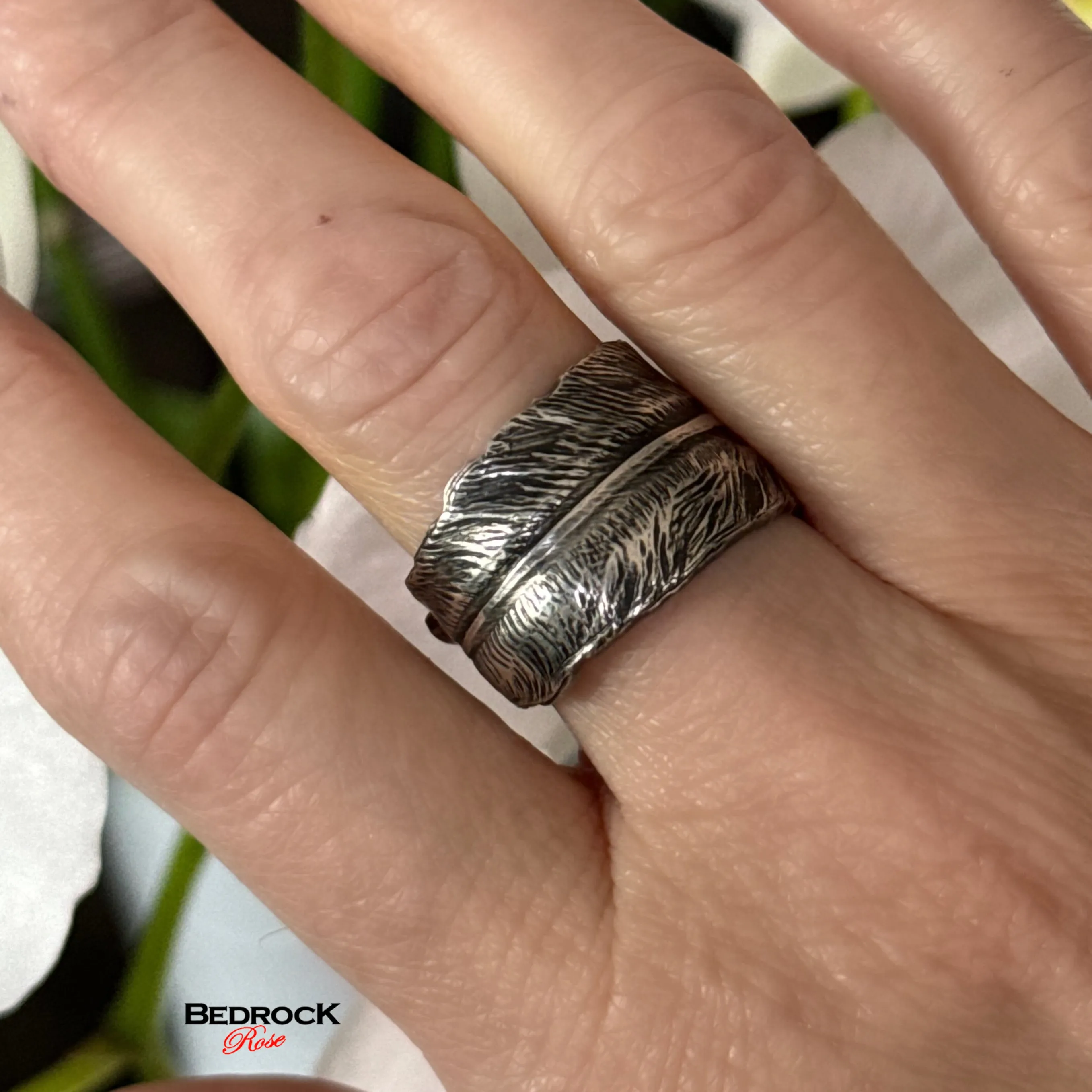 Sterling Silver Feather Ring