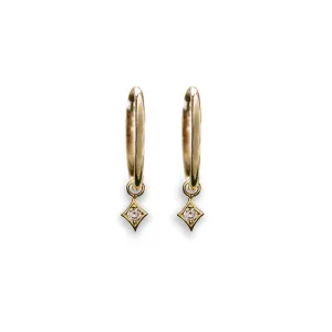 Tamara dangling diamond hoop earrings