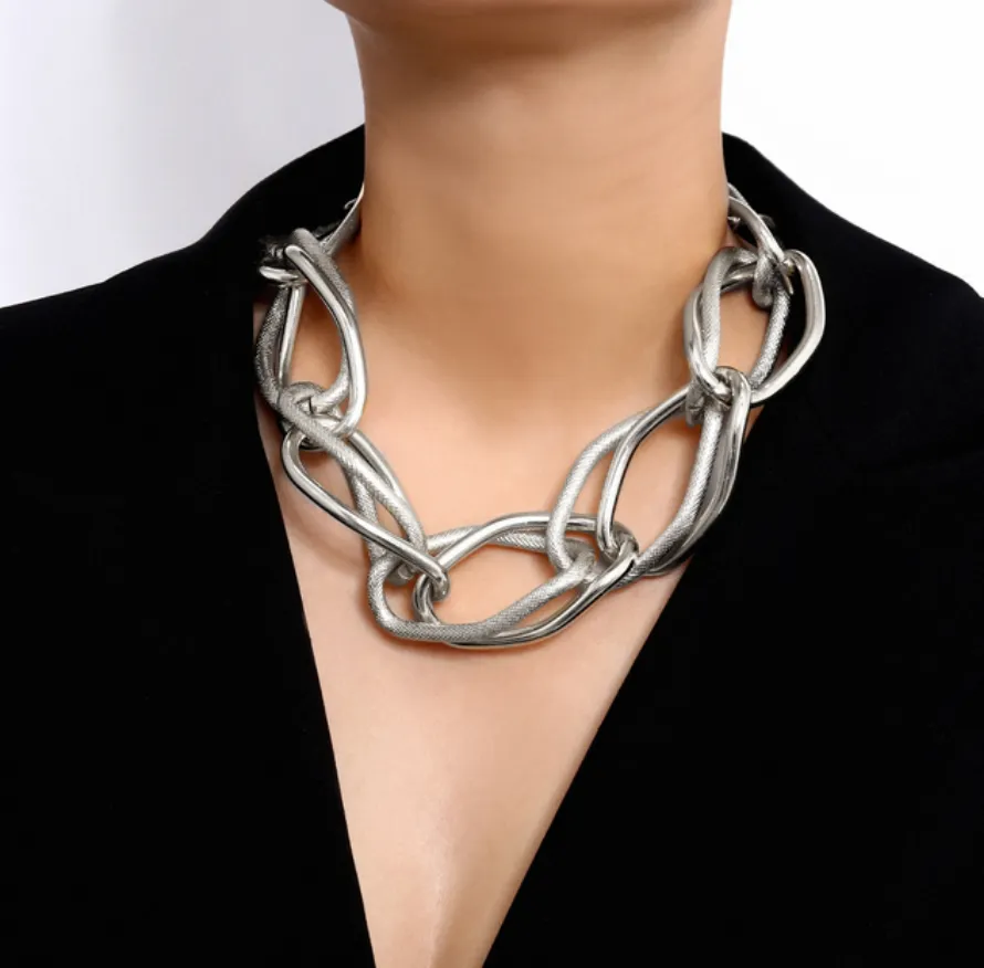 Thick Chain Collar Choker Necklaces