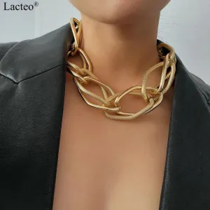 Thick Chain Collar Choker Necklaces