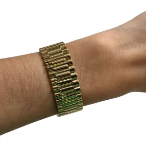 Thick Gold Watch Band Bracelet