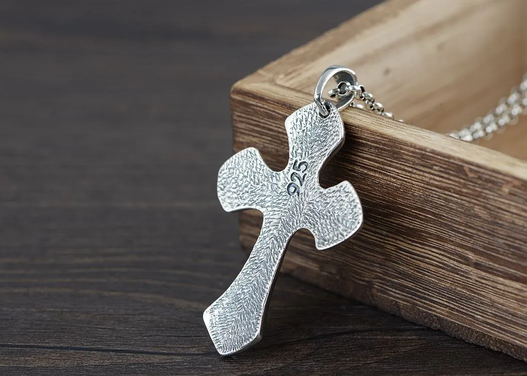 Timeless Cross - The Nevermore S925 Silver Vintage Craft Pendant Necklace
