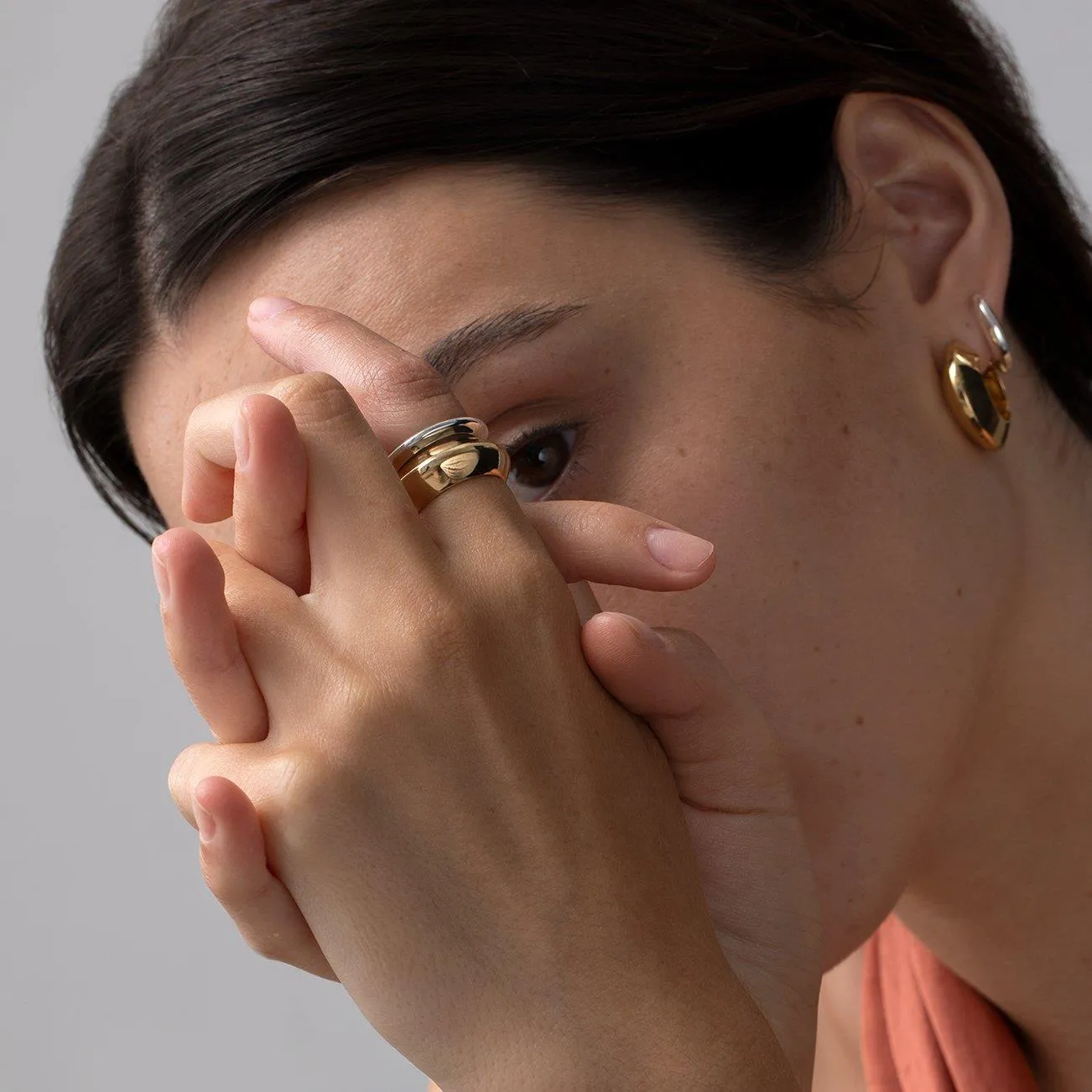Toni Ring Set (Two-Tone)