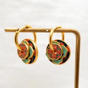 Unique 4 in 1 Radiant Stackable Vintage Style Earrings