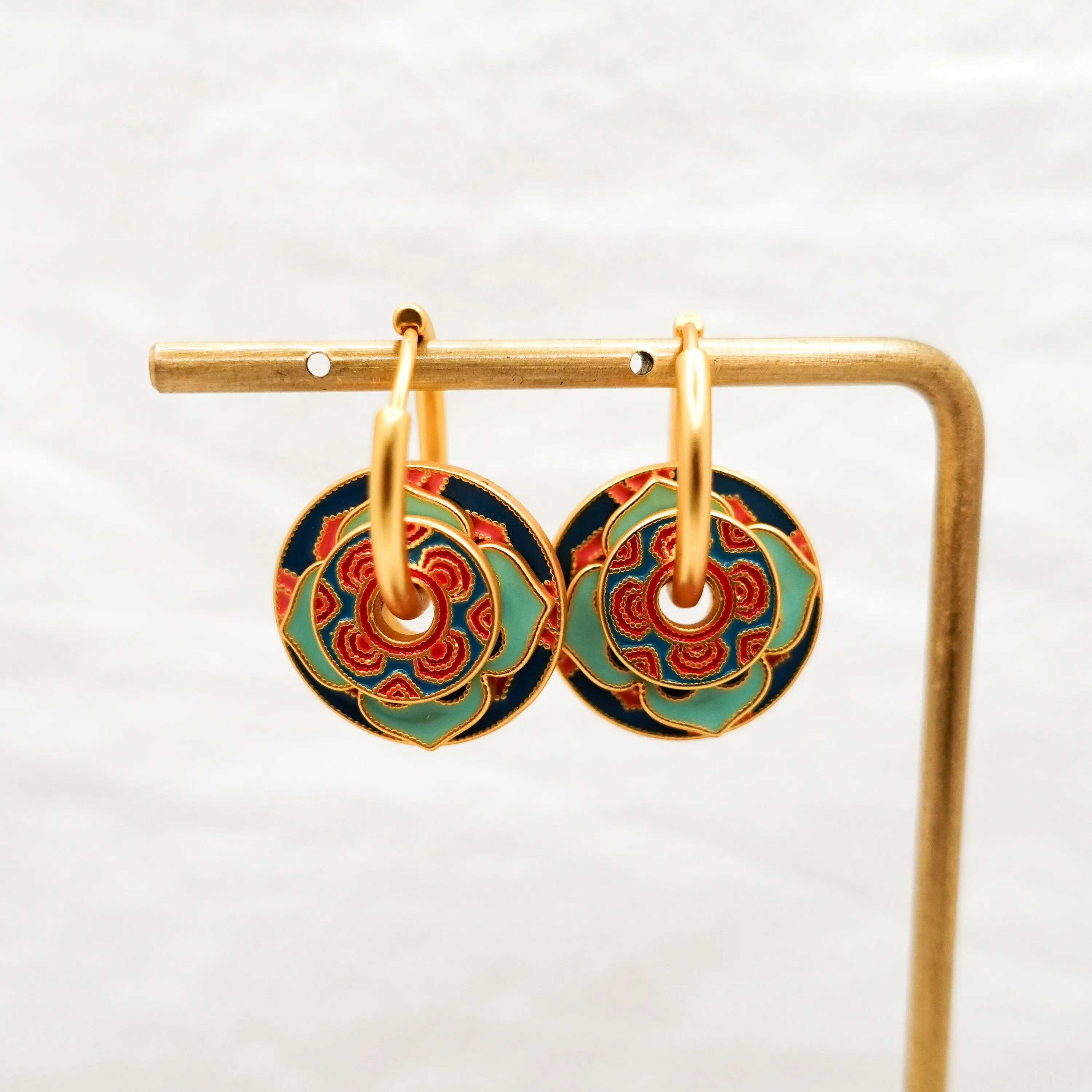 Unique 4 in 1 Radiant Stackable Vintage Style Earrings