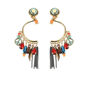 Unique Colorful Pendant Earrings