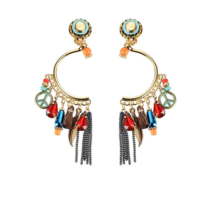Unique Colorful Pendant Earrings