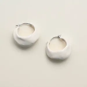 Unique Minimalist Enamel Hoops Earrings