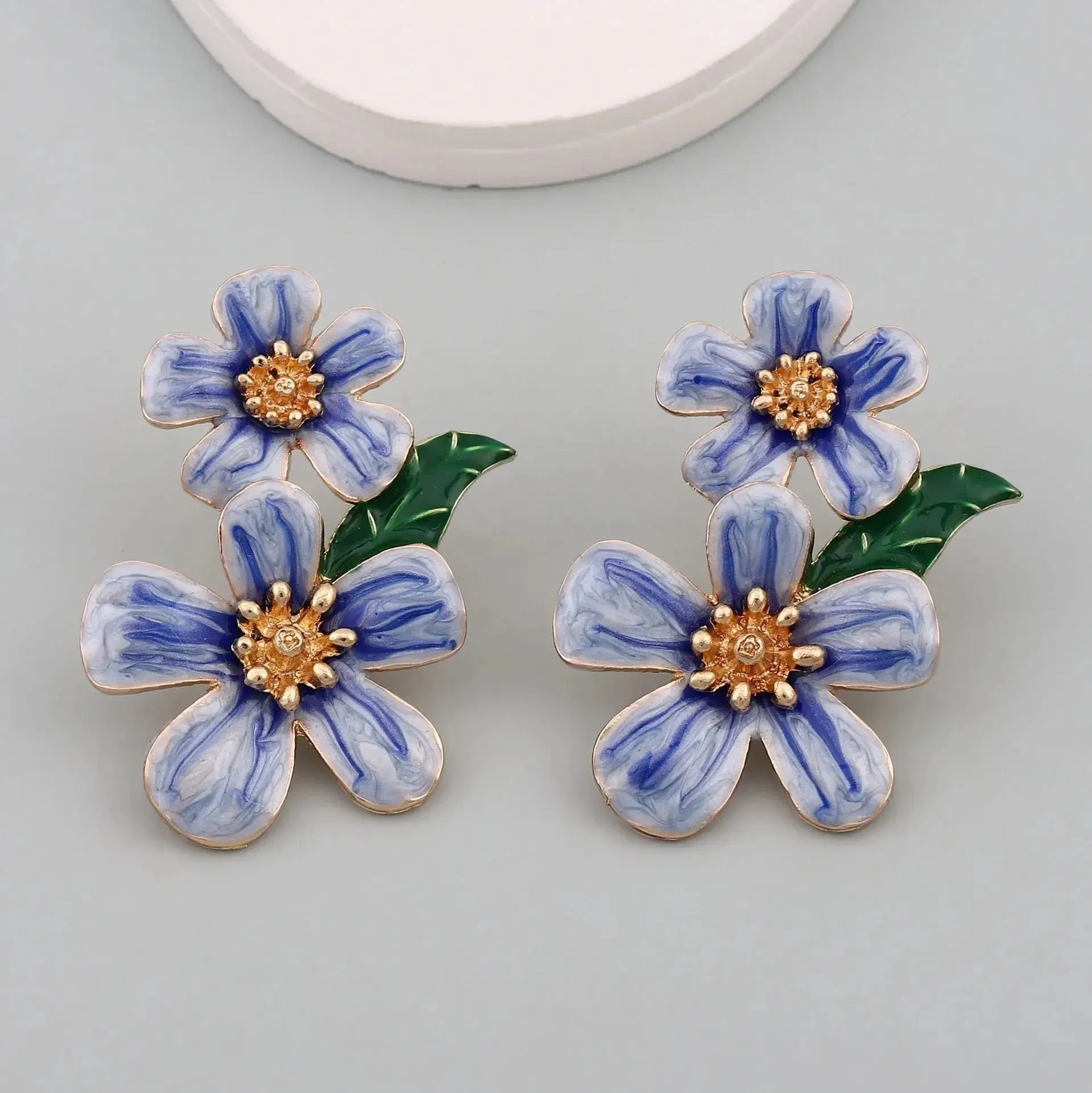 Unique Stud Earrings Camellia Earring Statement Jewelry