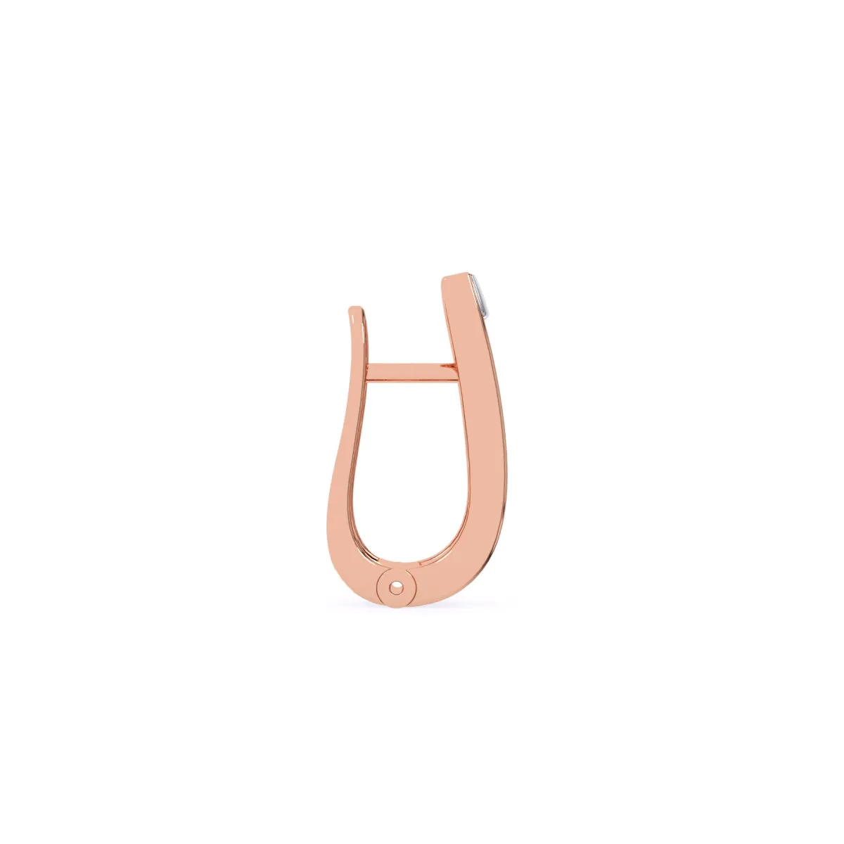Unique Two Tone Channel Set Diamond Hoop Earrings