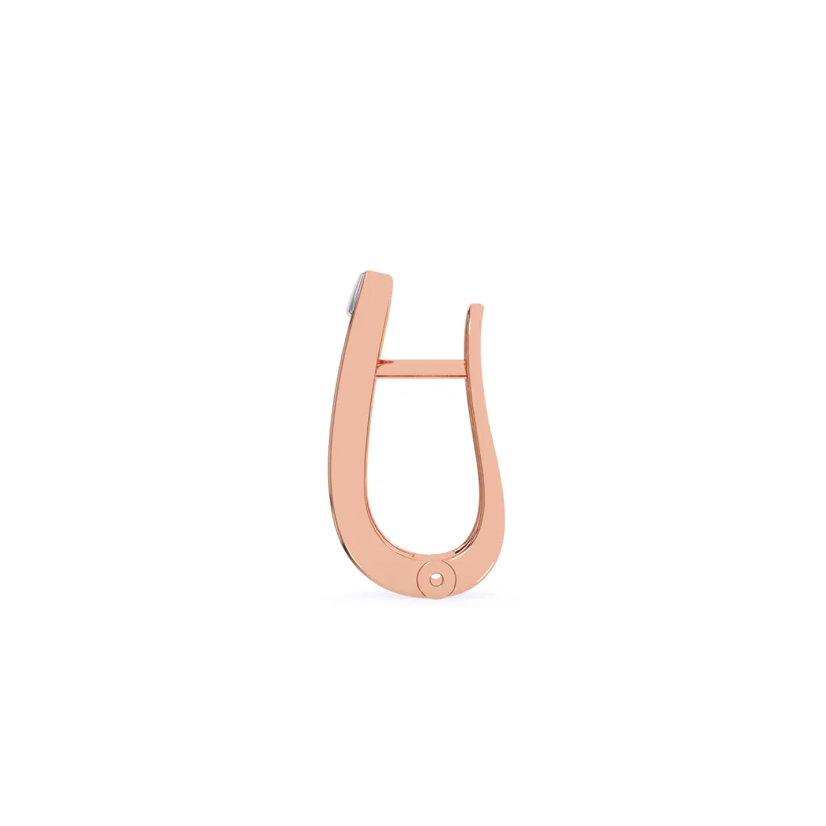 Unique Two Tone Channel Set Diamond Hoop Earrings