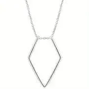 V Shape Necklace Geometric Pendant Necklaces Ring Holder Holding Special Necklace - Silver, Gold & Rose Gold