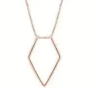 V Shape Necklace Geometric Pendant Necklaces Ring Holder Holding Special Necklace - Silver, Gold & Rose Gold