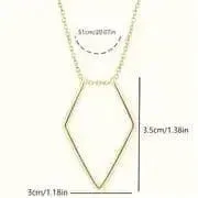 V Shape Necklace Geometric Pendant Necklaces Ring Holder Holding Special Necklace - Silver, Gold & Rose Gold