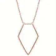 V Shape Necklace Geometric Pendant Necklaces Ring Holder Holding Special Necklace - Silver, Gold & Rose Gold
