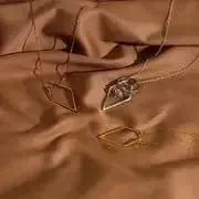 V Shape Necklace Geometric Pendant Necklaces Ring Holder Holding Special Necklace - Silver, Gold & Rose Gold