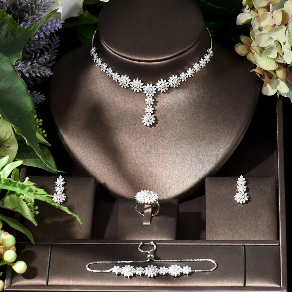 Vintage Artistic CZ Jewelry Set