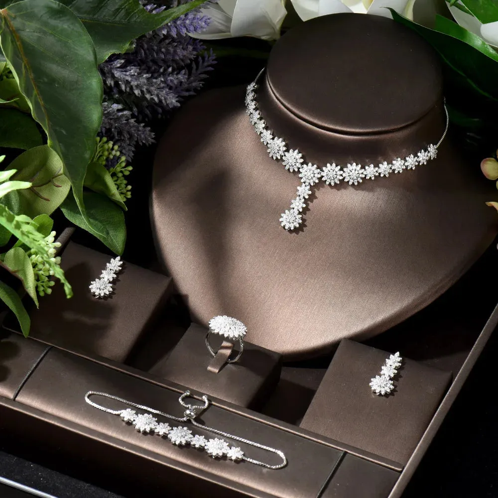 Vintage Artistic CZ Jewelry Set