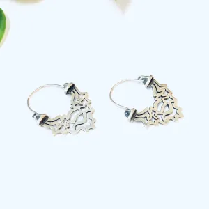 Vintage Earrings, Silver Earrings, Vintage Jewelry, Unique Earrings, pierced Ears, Hoop Earrings, Dangle Earrings, 925 Earrings, Dragon