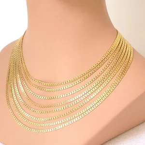 Vintage Monet Gold Tone Multistrand Chain Choker Necklace