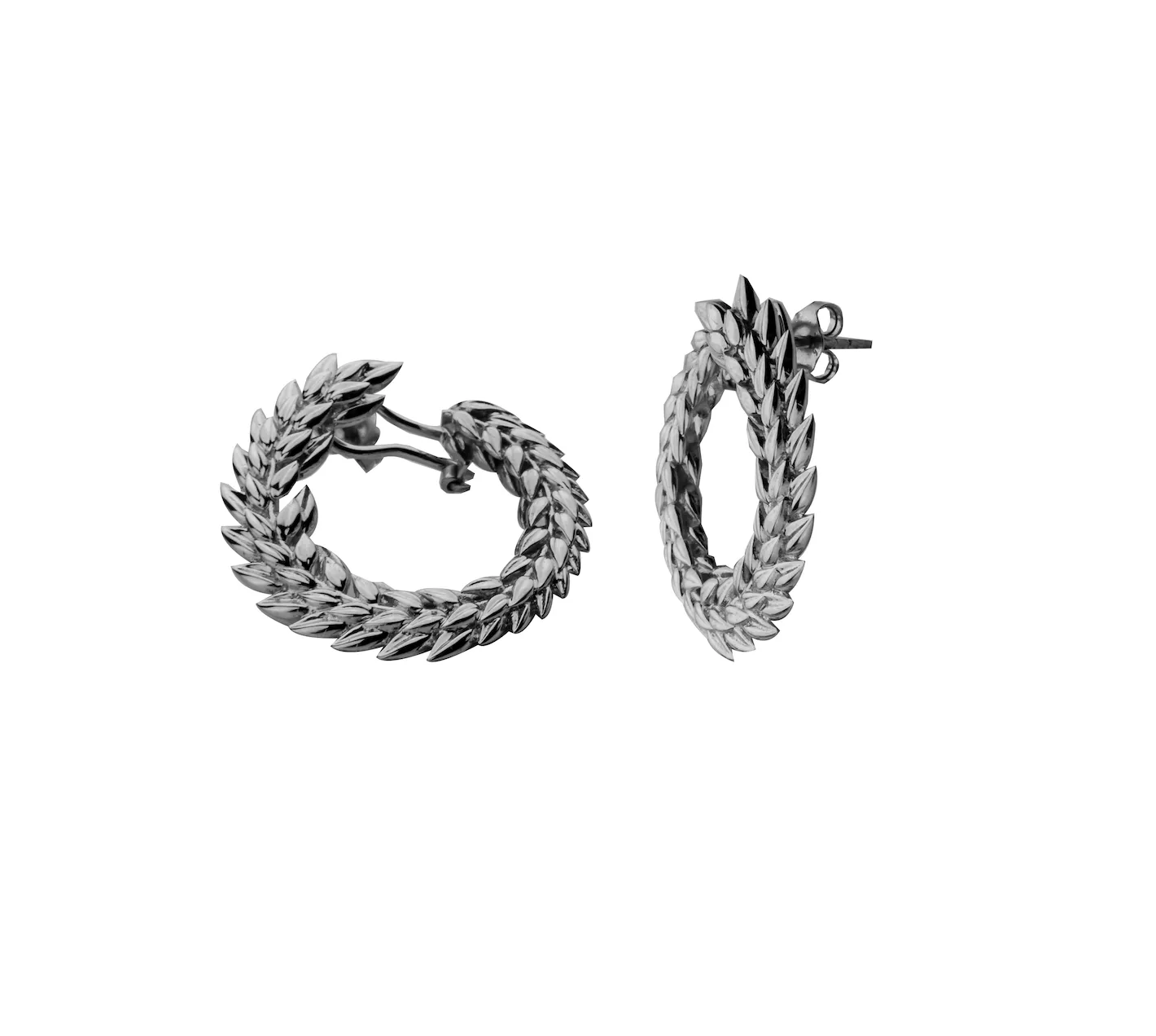 Wheat Sheaf Unique Earrings -18K Sterling Silver