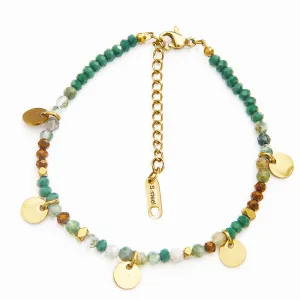 Wholesale Handmade Bead-hanging Delicate Round Titanium Steel Bracelets