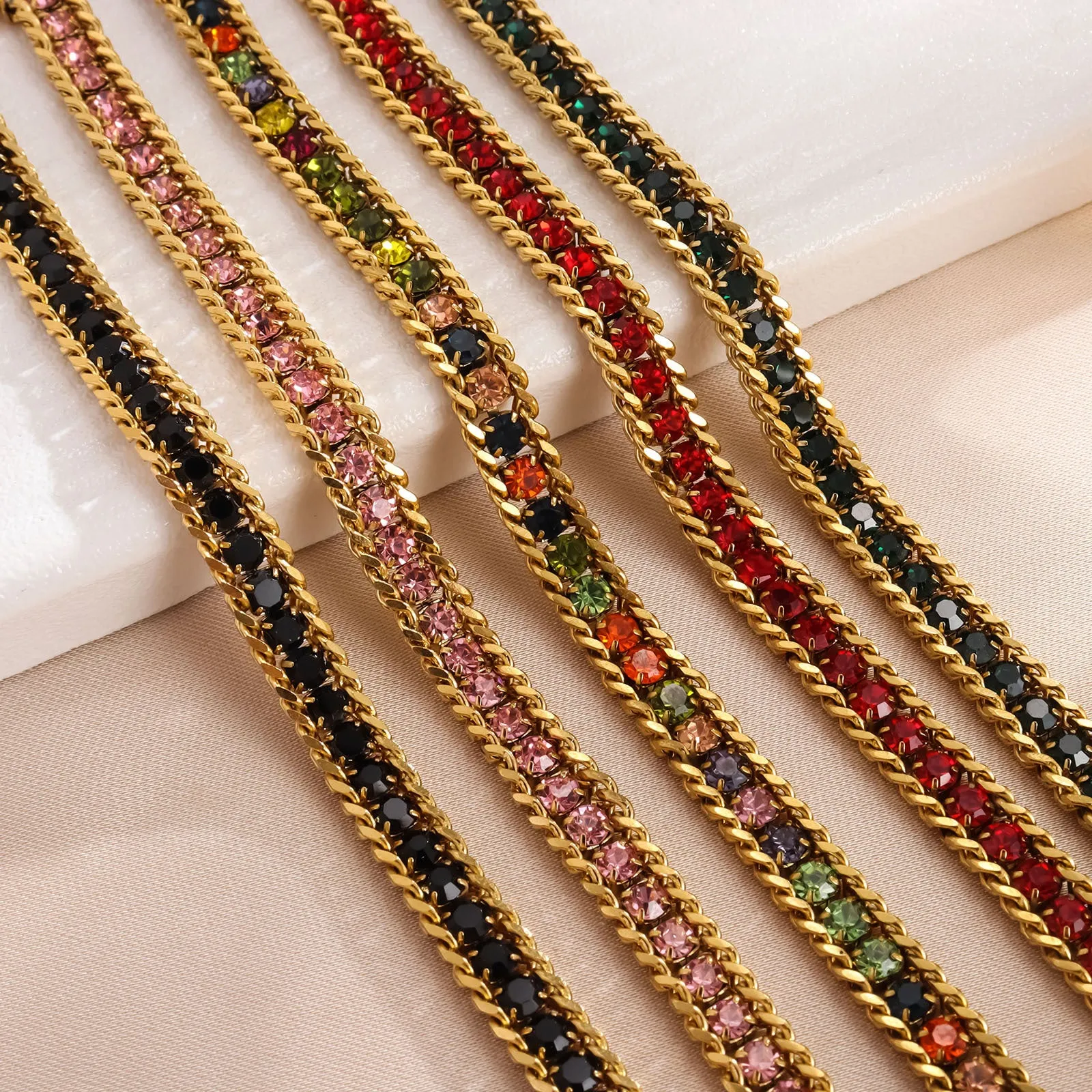 Wholesale Stainless Steel Micro Diamond Fashionable, Simple and Versatile Light Luxury Bracelet
