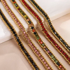 Wholesale Stainless Steel Micro Diamond Fashionable, Simple and Versatile Light Luxury Bracelet