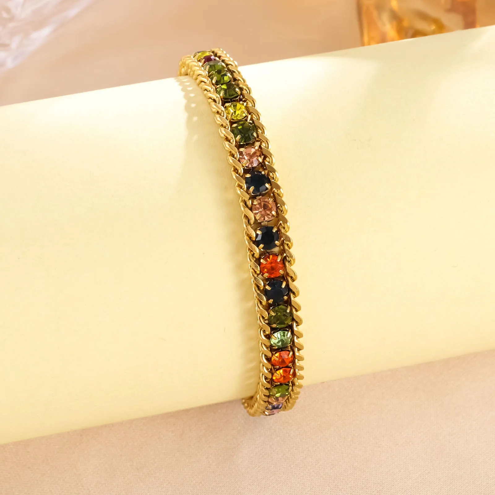 Wholesale Stainless Steel Micro Diamond Fashionable, Simple and Versatile Light Luxury Bracelet