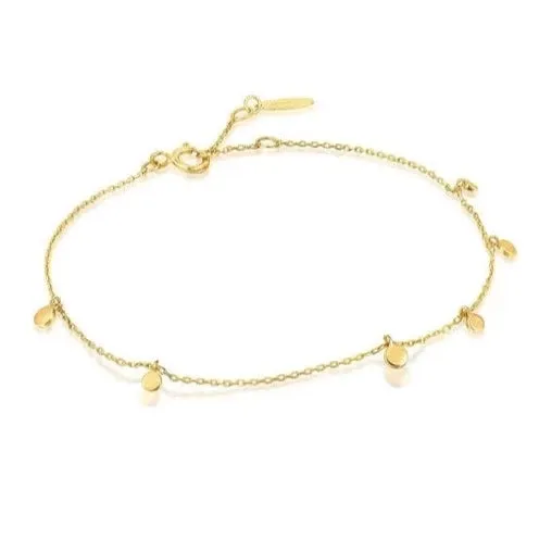 Yellow Gold Mixed Disc Bracelet
