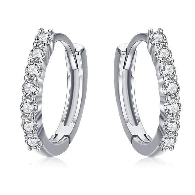 Zirconia Hoop Earrings